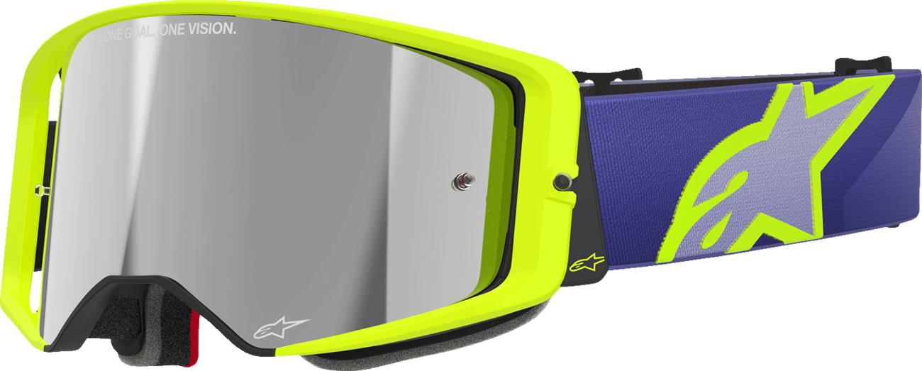 alpinestars mx goggles Alpinestars Supertech Goggles – Purple/Yellow / Silver Mirror Lens –  Supercross