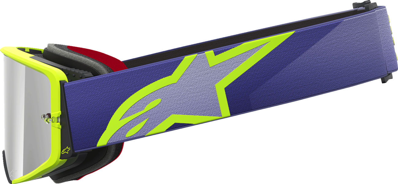 ALPINESTARS GOGGLES Supertech Goggle - Corp - Purple/Yellow - Silver Mirror Lens 5100326-3156