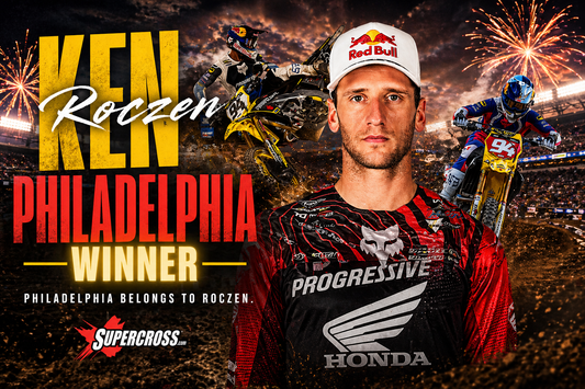 Ken Roczen Delivers in the Mud, Wins Philadelphia Supercross