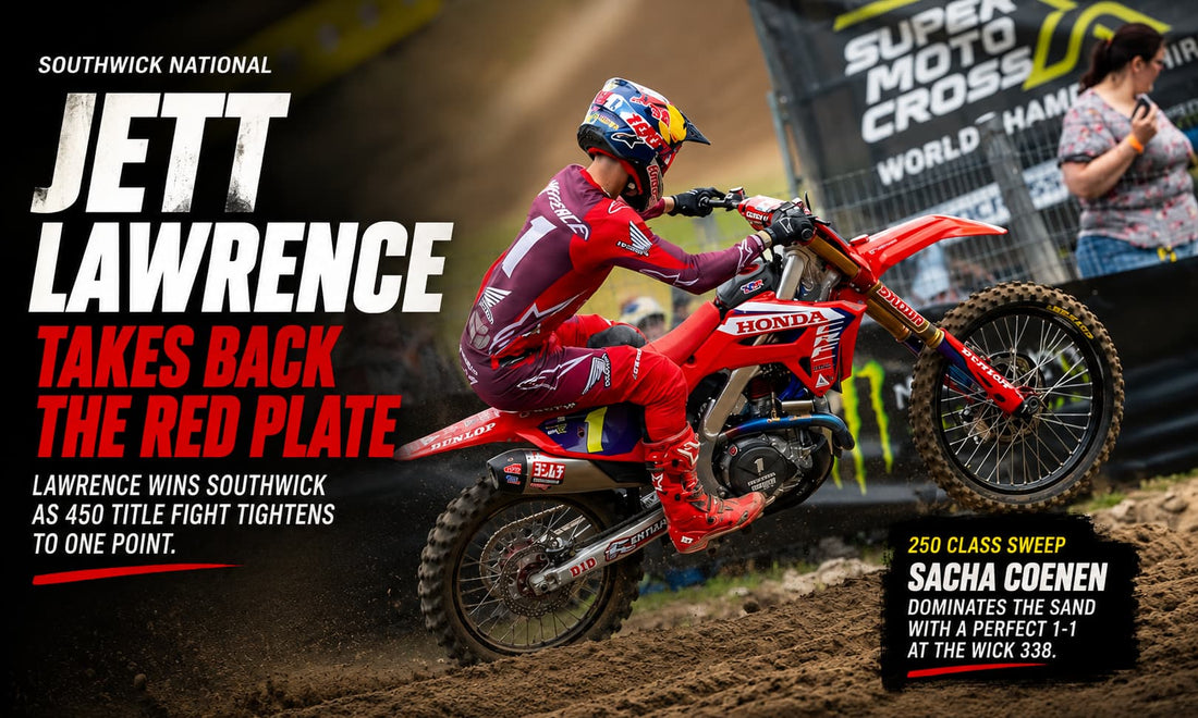 Jett Lawrence Reclaims the Red Plate at Southwick as Sacha Coenen Sweeps the Sand
