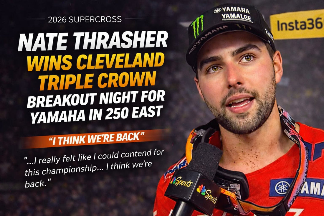 Nate Thrasher Wins Cleveland Triple Crown, Breakout Night for Yamaha in 250 East
