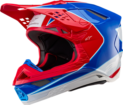 ALPINESTARS Supertech M10 Helmet - Aeon - MIPS® - Gloss Bright Red/Blue - Medium 8301923-3017-M