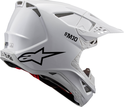 alpinestar dirt bike helmet Alpinestars Supertech M10 Helmet – Solid White (MIPS®) – Supercross