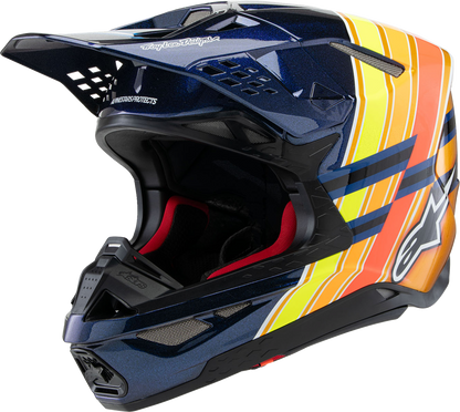 ALPINESTARS Supertech M10 Helmet - TLD Edition 25 - MIPS® - Gloss Dark Blue/Orange/Yellow/Fluo Red - XS 8300225-7156-XS