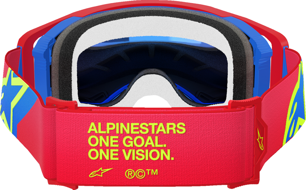 Supertech Goggle Alpinestars Supertech Goggles – Corp Red/Blue (Blue Mirror Lens ...