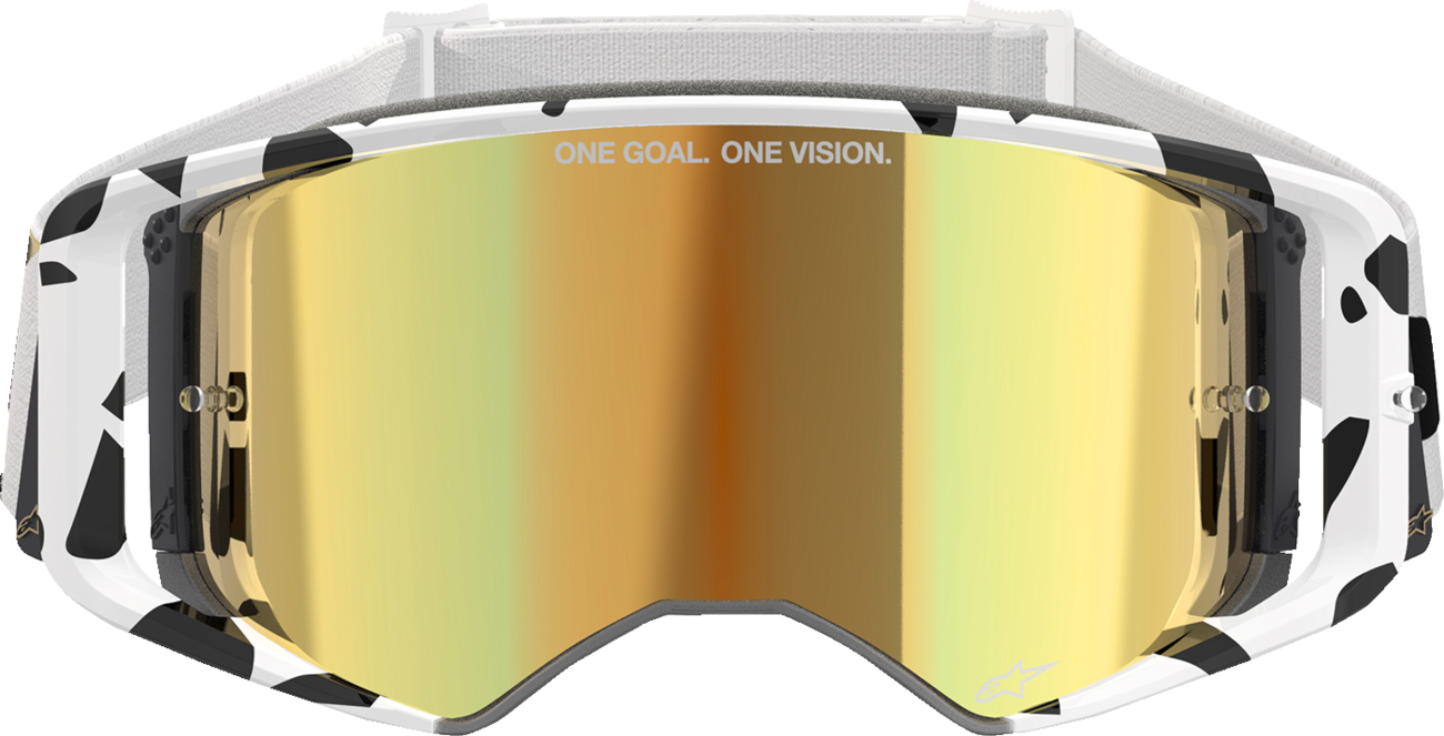 ALPINESTARS GOGGLES Supertech Goggle - Corp - White - ABS Vision - Gold Mirror Lens 5100325-2044