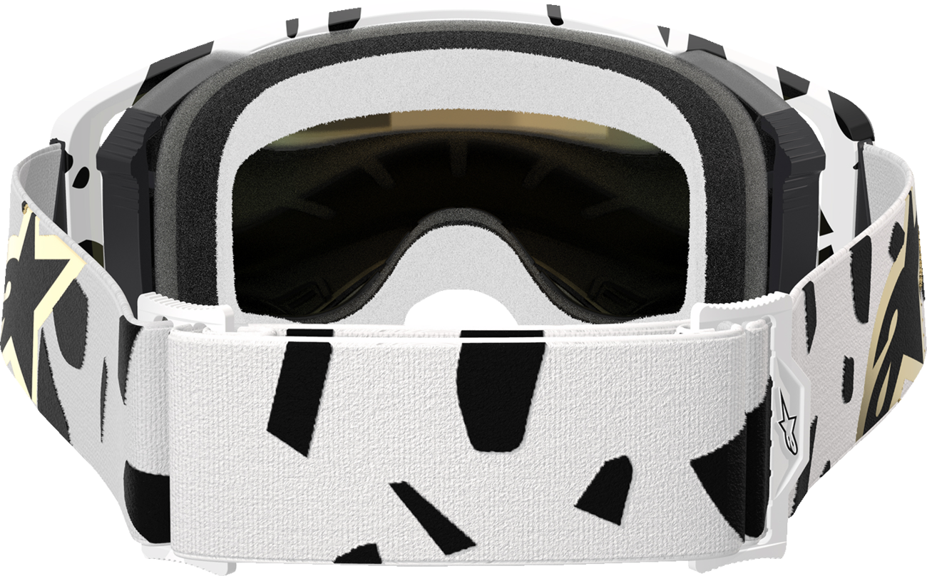 ALPINESTARS GOGGLES Supertech Goggle - Corp - White - ABS Vision - Gold Mirror Lens 5100325-2044