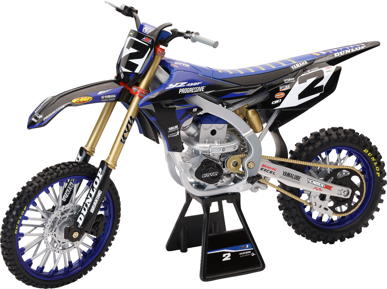 NEW RAY TOYS Yamaha YZ450F Dirt Bike - 1:6 Scale - Cooper Web #2 49753