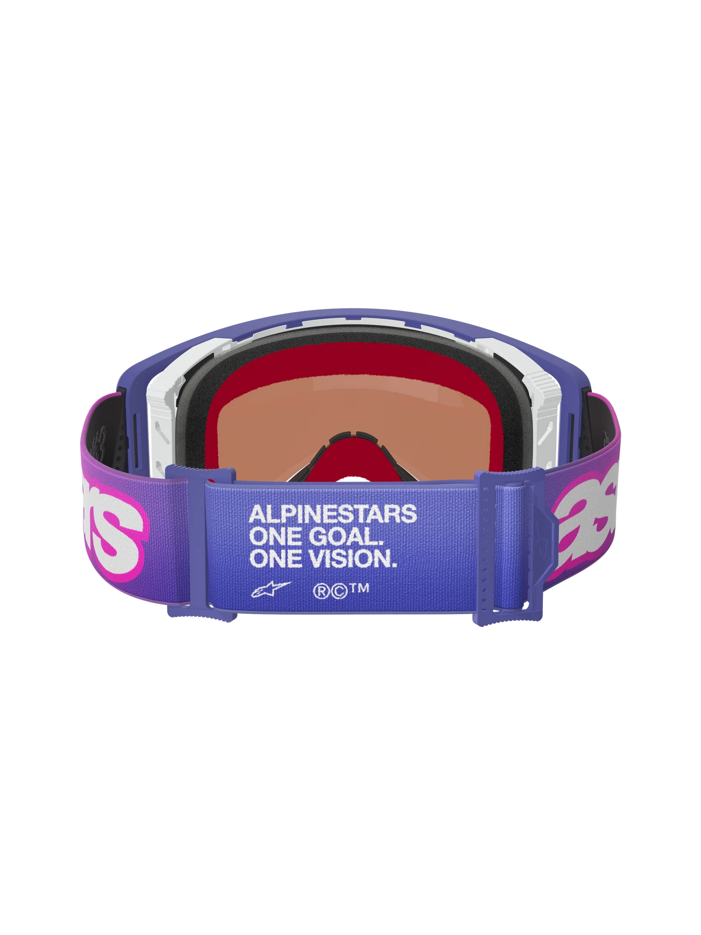 Alpinestars Supertech Vision Goggles – Purple/Pink / Blue Mirror Lens