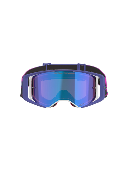 Alpinestars Supertech Vision Goggles – Purple/Pink / Blue Mirror Lens