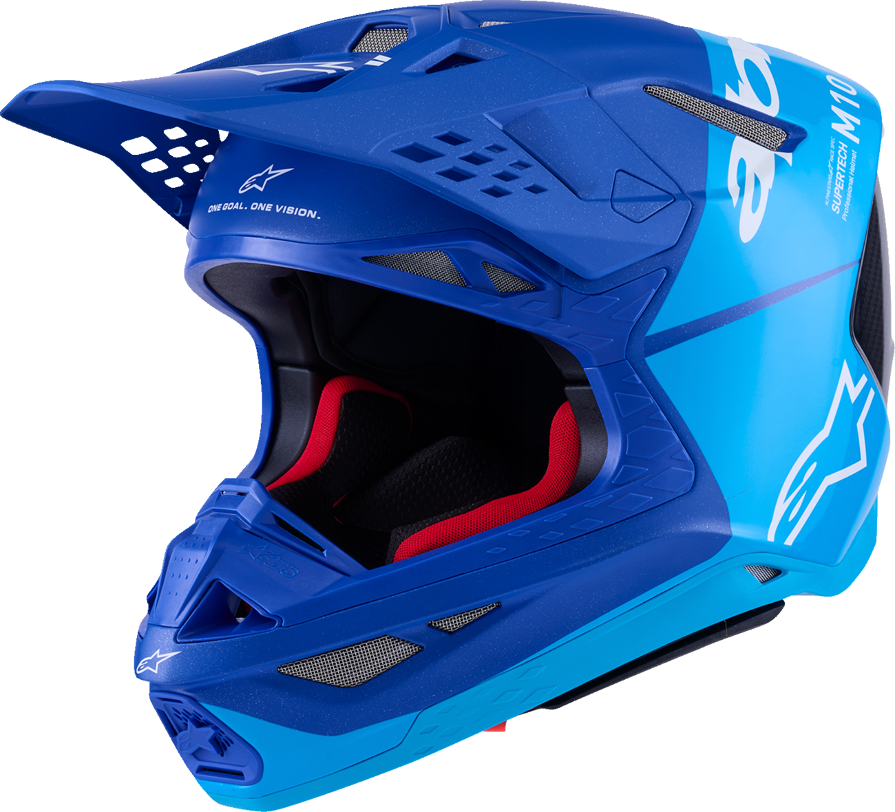 ALPINESTARS Supertech M10 Helmet - Flood - MIPS® - Blue/Black Carbon - Large 8301023-7282-L