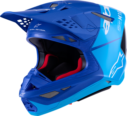 ALPINESTARS Supertech M10 Helmet - Flood - MIPS® - Blue/Black Carbon - Large 8301023-7282-L