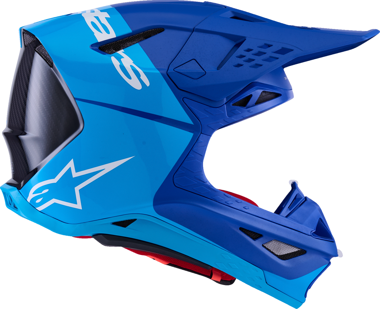 ALPINESTARS Supertech M10 Helmet - Flood - MIPS® - Blue/Black Carbon - Large 8301023-7282-L