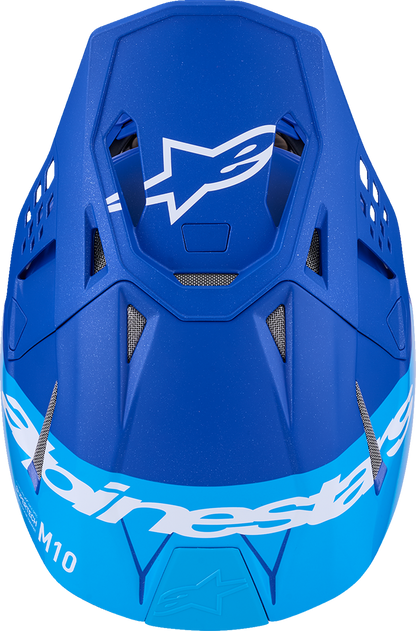 ALPINESTARS Supertech M10 Helmet - Flood - MIPS® - Blue/Black Carbon - Large 8301023-7282-L
