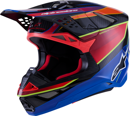 ALPINESTARS Supertech M10 Helmet - MIPS® - Era - Gloss Blue/Red/Yellow Fluo - Small 8301223-7356-S