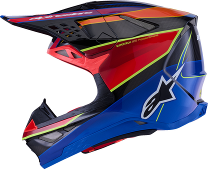 ALPINESTARS Supertech M10 Helmet - MIPS® - Era - Gloss Blue/Red/Yellow Fluo - Small 8301223-7356-S