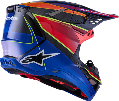 ALPINESTARS Supertech M10 Helmet - MIPS® - Era - Gloss Blue/Red/Yellow Fluo - Small 8301223-7356-S