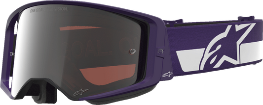 ALPINESTARS GOGGLES Supertech Goggle - Hunta 96 XXV - Purple/White - Silver Mirror Lens 5101226-3168