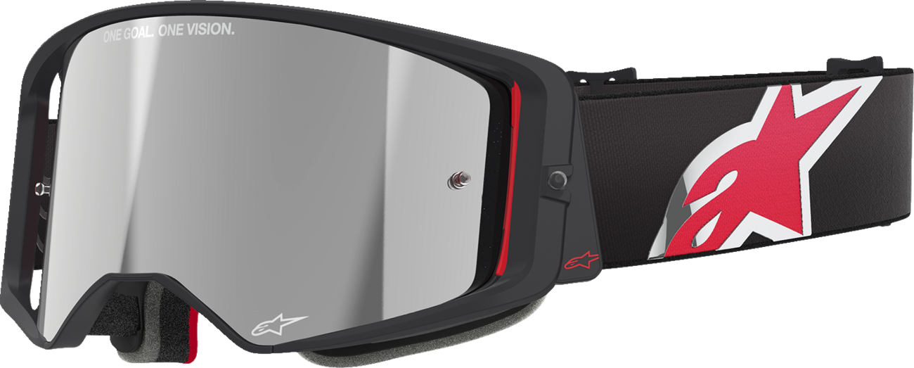 ALPINESTARS GOGGLES Supertech Goggle - Corp - Black/Red - Silver Mirror Lens 5100325-1434