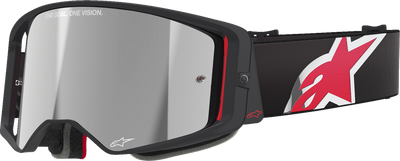 Alpinestars Supertech Goggles – Black/Red / Silver Mirror Lens