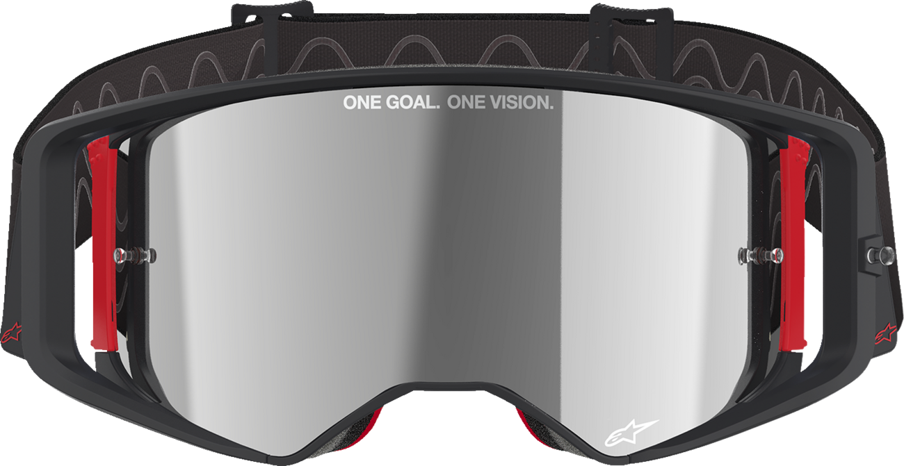 ALPINESTARS GOGGLES Supertech Goggle - Corp - Black/Red - Silver Mirror Lens 5100325-1434