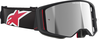 ALPINESTARS GOGGLES Supertech Goggle - Corp - Black/Red - Silver Mirror Lens 5100325-1434