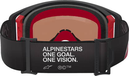 ALPINESTARS GOGGLES Supertech Goggle - Corp - Black/Red - Silver Mirror Lens 5100325-1434