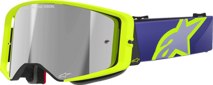 ALPINESTARS GOGGLES Supertech Goggle - Corp - Purple/Yellow - Silver Mirror Lens 5100326-3156