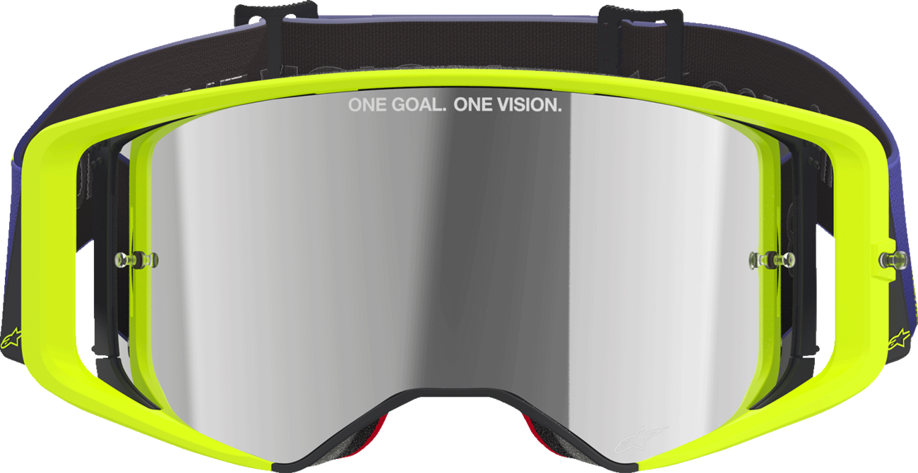 ALPINESTARS GOGGLES Supertech Goggle - Corp - Purple/Yellow - Silver Mirror Lens 5100326-3156