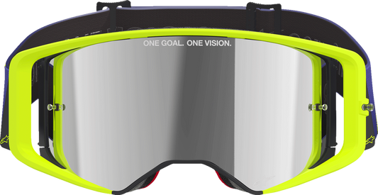 ALPINESTARS GOGGLES Supertech Goggle - Corp - Purple/Yellow - Silver Mirror Lens 5100326-3156