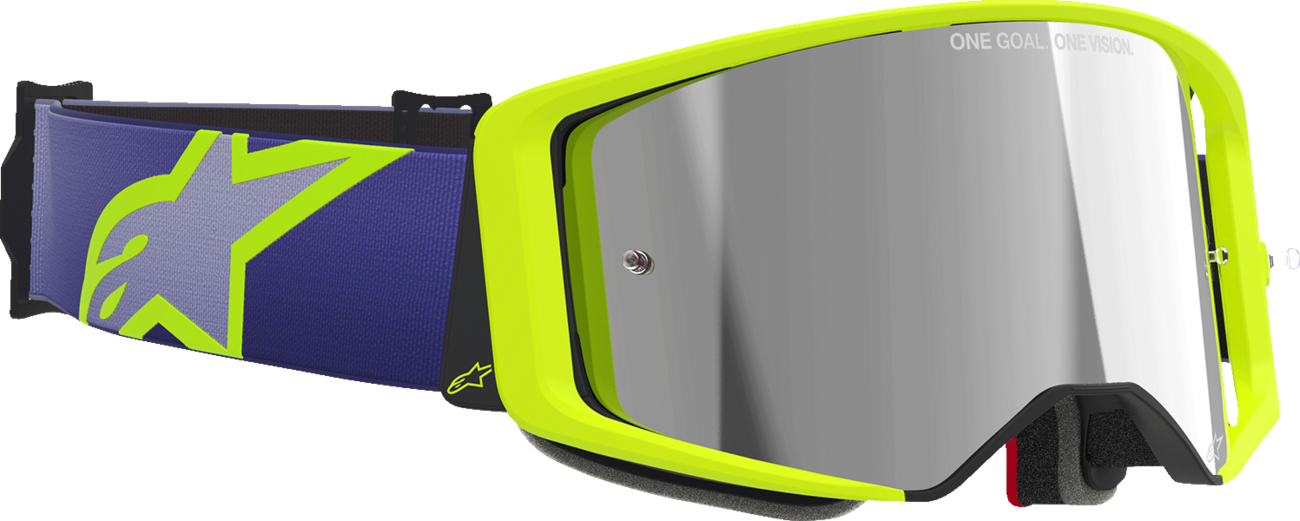 ALPINESTARS GOGGLES Supertech Goggle - Corp - Purple/Yellow - Silver Mirror Lens 5100326-3156