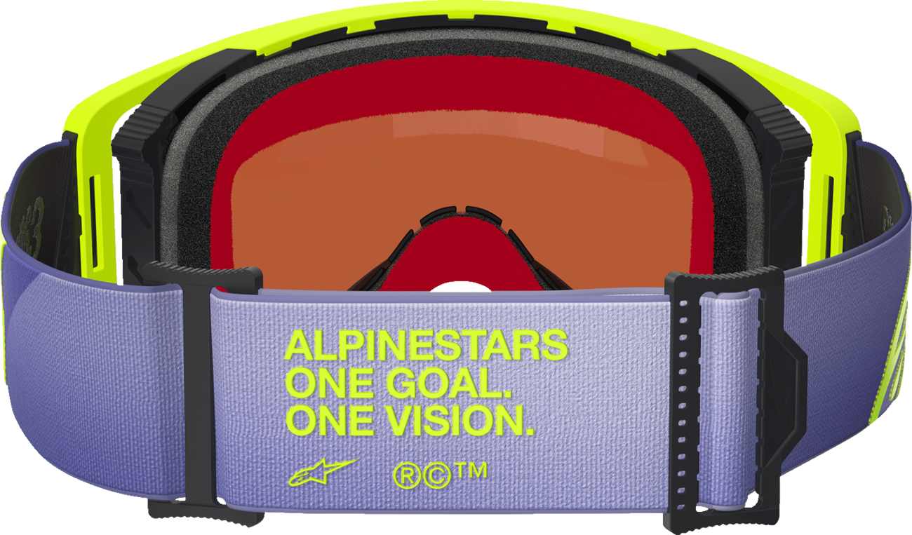 ALPINESTARS GOGGLES Supertech Goggle - Corp - Purple/Yellow - Silver Mirror Lens 5100326-3156