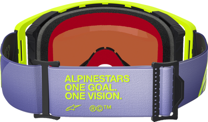 ALPINESTARS GOGGLES Supertech Goggle - Corp - Purple/Yellow - Silver Mirror Lens 5100326-3156