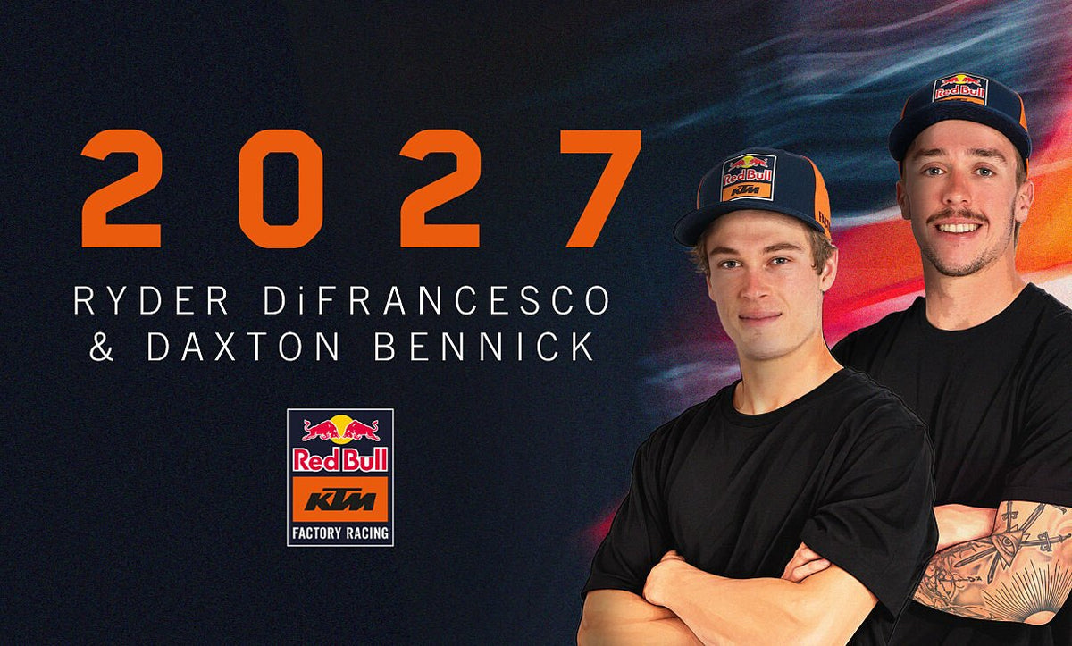 Ryder DiFrancesco and Daxton Bennick — official 2027 Red Bull KTM announcement