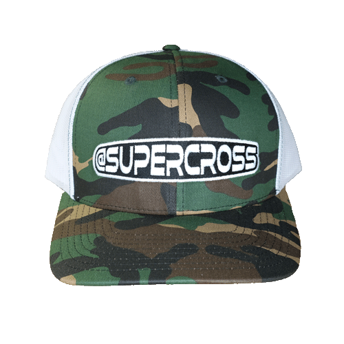 Supercross Snapback Hat | Camo White Mesh