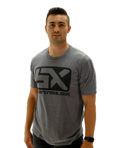 Supercross T-shirt | Gray Supercrosscom Block Tee