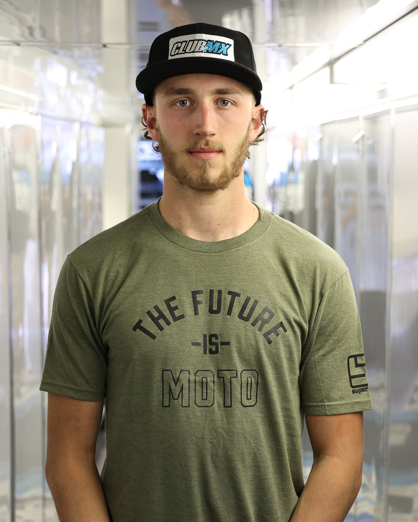 Club MX T-Shirt | Future Is Moto Military Green