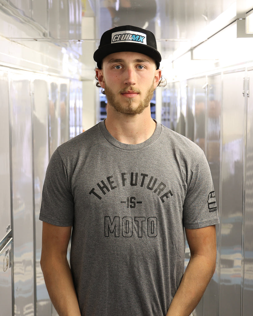 Club MX T-Shirt | Future Is Moto Grey